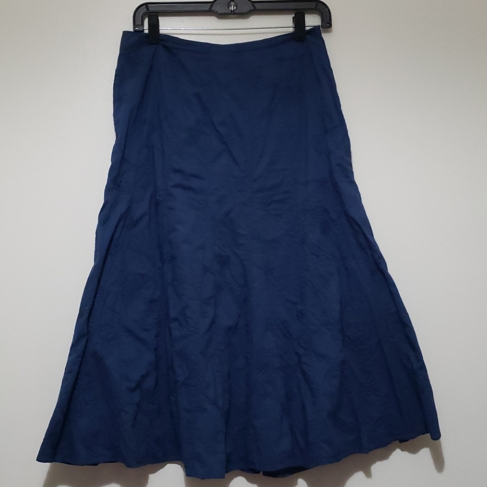 Talbots embroidered panel skirt Sz 6